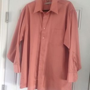 Geoffrey Beene Sateen Size XL / 171/2 - 32/33 Men Dress Shirt